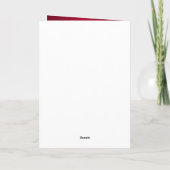 Rode en ivoorkleurige Damask Dankkaart Bedankkaart (Achterkant)