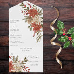 Rode en ivoren poinsettia's met dennen all in one uitnodiging<br><div class="desc">Leg de betoverende schoonheid van een winterwonderland vast met deze prachtige All-in-One bruiloft-uitnodiging met een prachtig ontwerp van rode en ivoren poinsettia's met holly- en dennenboughs op een witte achtergrond. Deze uitnodiging omvat de magie en romance van uw speciale dag. De All-in-One bruiloft uitnodigingen zijn zowel mooi als praktisch door...</div>