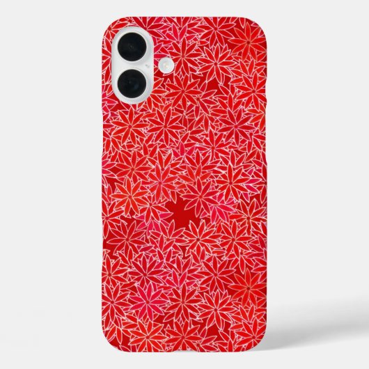 Rode en koraalbloemen, donkerrode achtergrond Case-Mate iPhone case (Achterkant)