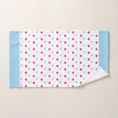 Rode en Lichtblauwe Harten Bad Handdoek (Handdoek)