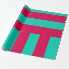 Rode en Lichtblauwe Strepen Cadeaupapier