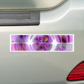 Rode en Lila Abstracte Collage Bumpersticker (Op auto)
