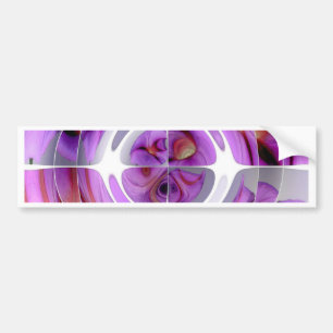 Rode en Lila Abstracte Collage Bumpersticker