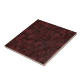 Rode en Maroon Camo abstract Tegeltje (Zijkant)
