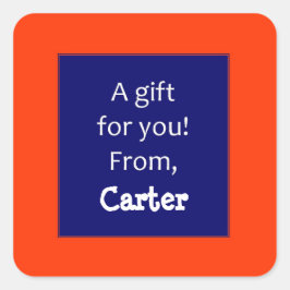Rode en Navy Custom Childrens Gift Sticker