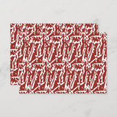 Rode en oranje abstracte vormen mengen en overlapp bedankkaart (Voorkant / Achterkant)