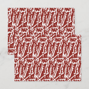 Rode en oranje abstracte vormen mengen en overlapp bedankkaart