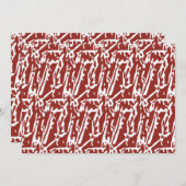 Rode en oranje abstracte vormen mengen en overlapp kaart (Voorkant / Achterkant)