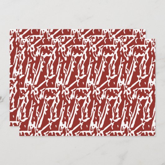 Rode en oranje abstracte vormen mengen en overlapp kaart (Voorkant / Achterkant)