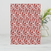 Rode en oranje abstracte vormen mengen en overlapp kaart (Staand voorkant)