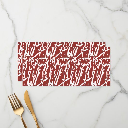 Rode en oranje abstracte vormen mengen en overlapp menu (Voorkant / Achterkant in situ)