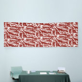 Rode en oranje abstracte vormen mengen en overlapp spandoek (Beurs)