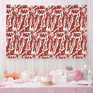 Rode en oranje abstracte vormen mengen en overlapp spandoek