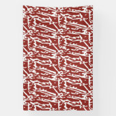 Rode en oranje abstracte vormen mengen en overlapp spandoek (Verticaal)