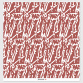 Rode en oranje abstracte vormen mengen en overlapp sticker (Vel)