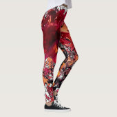 Rode en oranje bladeren leggings (Rechts)