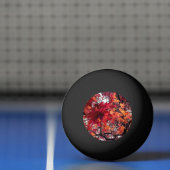 Rode en oranje bladeren pingpongbal (Net)