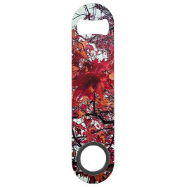 Rode en oranje bladeren speed flessenopener