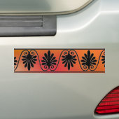 Rode en Oranje Bumpersticker (Op auto)