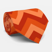 Rode en Oranje Chevron Stripes. Stropdas (Opgerold)