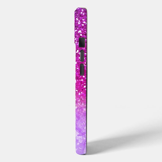 Rode en Oranje glitter, goudmarmer, gepersonalisee Case-Mate iPhone Case (Achterkant / Links)