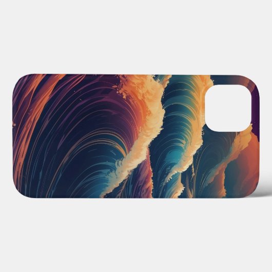 rode en oranje golflengten Case-Mate iPhone case (Achterkant (horizontaal))