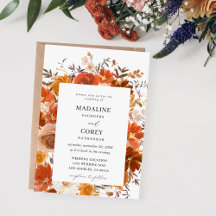 Rode en Oranje Herfst Floral Wedding B