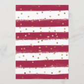 Rode en oranje herfstbloemen bruiloft menu (Achterkant)