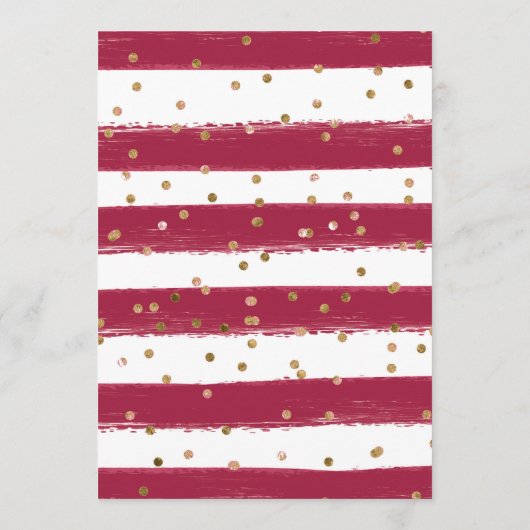 Rode en oranje herfstbloemen bruiloft menu (Achterkant)