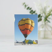 Rode en Oranje heteluchtballon Briefkaart (Staand voorkant)