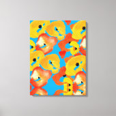 Rode en oranje klaprozen bloemenkunst canvas afdruk (Voorkant)