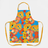 Rode en oranje klaprozen bloemenkunst schort (Voorkant)