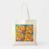 Rode en oranje klaprozen bloemenkunst tote bag (Voorkant)