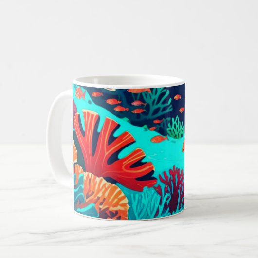 Rode en Oranje koraalriffen Koffiemok (Voorkant links)