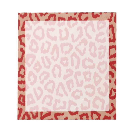 Rode en Oranje luipaard Notitieblok (Voorkant)