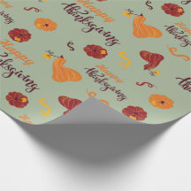 Rode en Oranje pompoen Happy Thanksgiving Naadloos