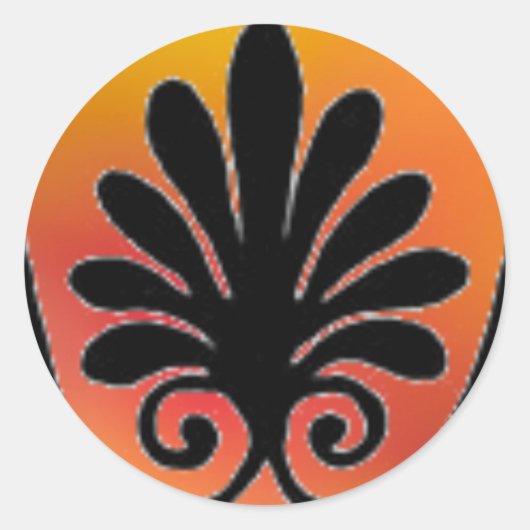 Rode en Oranje Sticker (Voorkant)