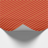 Rode en Oranje strepen Cadeaupapier (Hoek)