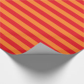Rode en Oranje strepen Cadeaupapier (Hoek)