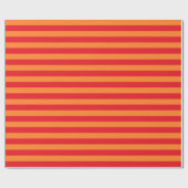 Rode en Oranje strepen Cadeaupapier (Vlak)