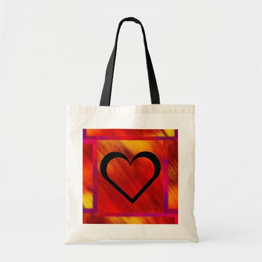Rode en oranje zak tote bag (Voorkant)