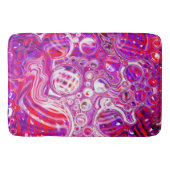 Rode en Paarse blauwe kunst Badmat (Voorkant)