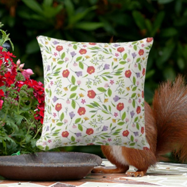 Rode en Paarse Bloei Kussen (Creator heeft geüpload)