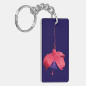 Rode en paarse bloem sleutelhanger (Voorkant Links)