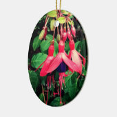 Rode en paarse bloemen keramisch ornament (Links)