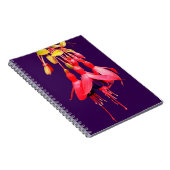 Rode en paarse bloemen notitieboek (Rechterzijde)