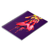 Rode en paarse bloemen notitieboek (Linkerzijde)