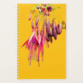 Rode en paarse bloemen planner