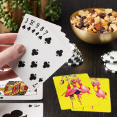 Rode en paarse bloemen pokerkaarten (Insitu)