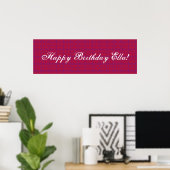 Rode en Paarse Damask-banner Poster (Thuiskantoor)